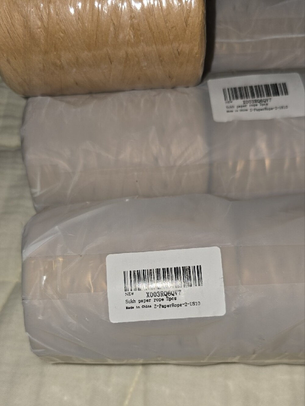 7 Rolls Natural Paper Rope Raffia - Picture 3 of 5